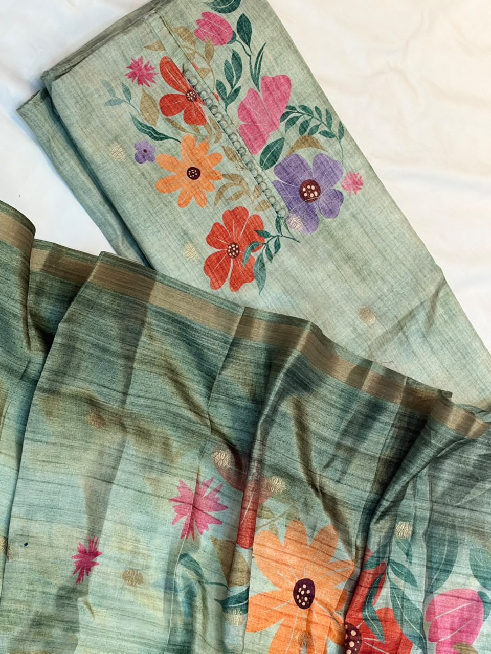 Unstitched Churidar Set